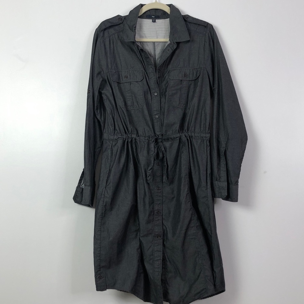 GAP Long Sleeve Gray Dress
